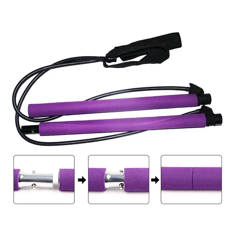 
WUWEI Portable pilates stick with resistance band 
