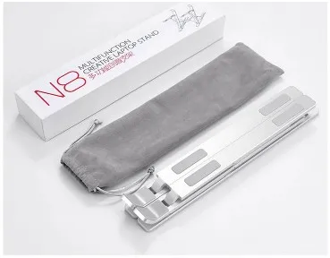 
Double raised adjustable and foldable Aluminum portable laptop holder for 17 inch computer 