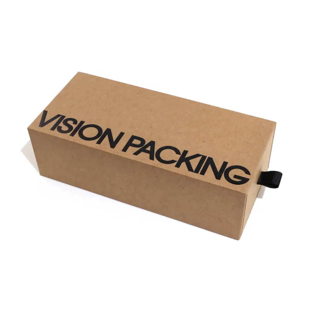 Private Brand High Quality Cork Leather Eyeglasses Packaging Kraft Paper Gift Glasses Box Sunglasses Case Custom Logo