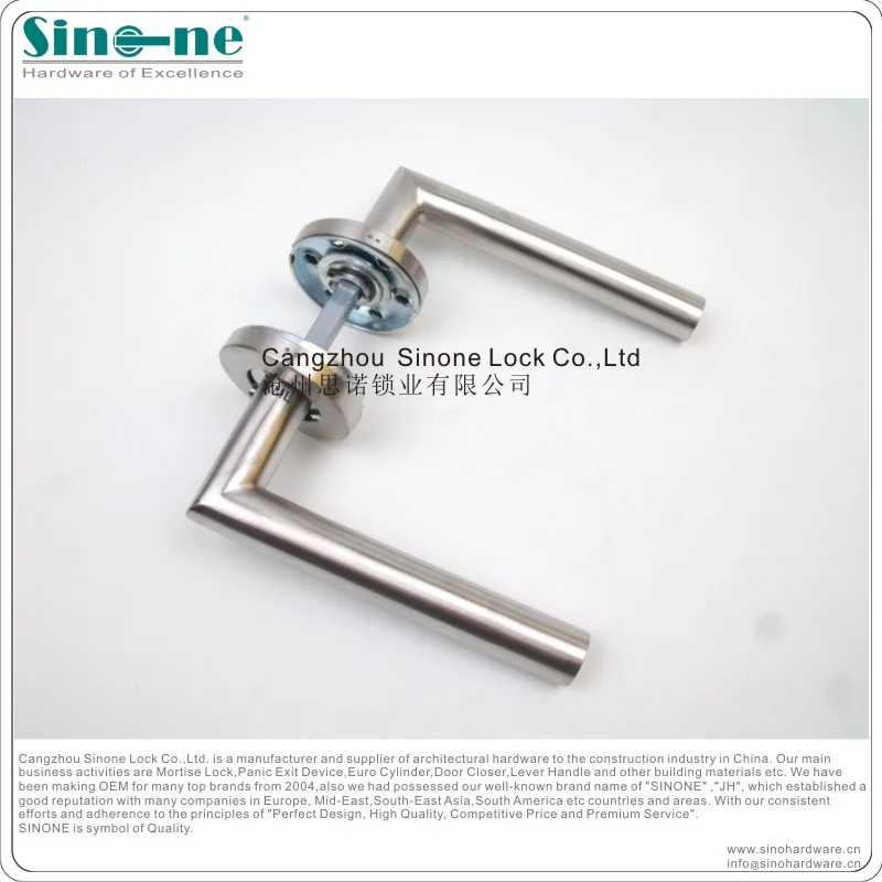 design conforming to CE standard Stainless Steel SS 304 Euro door mortise Lever Handle heavy duty spring Fire rated dia19mm EN1906 factory in China