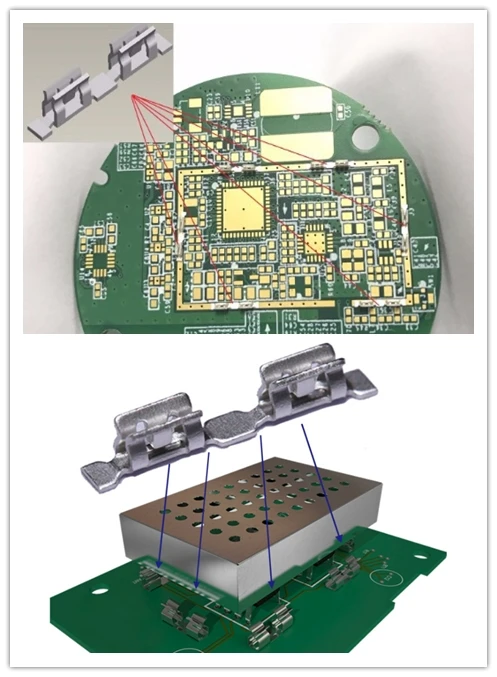 Good Quality SUS304 EMI RF PCB Shield Fence Clamp Metal Shield Cover Clip For Mobile Phone PCB Board