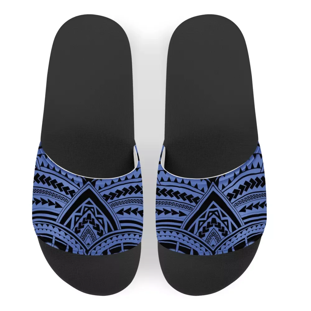 
No Minimum Women Ethnic Pattern Flat Slippers Polynesia Samoa Tribal Custom Print Women Soft Slippers Sandals Beach For Ladies 