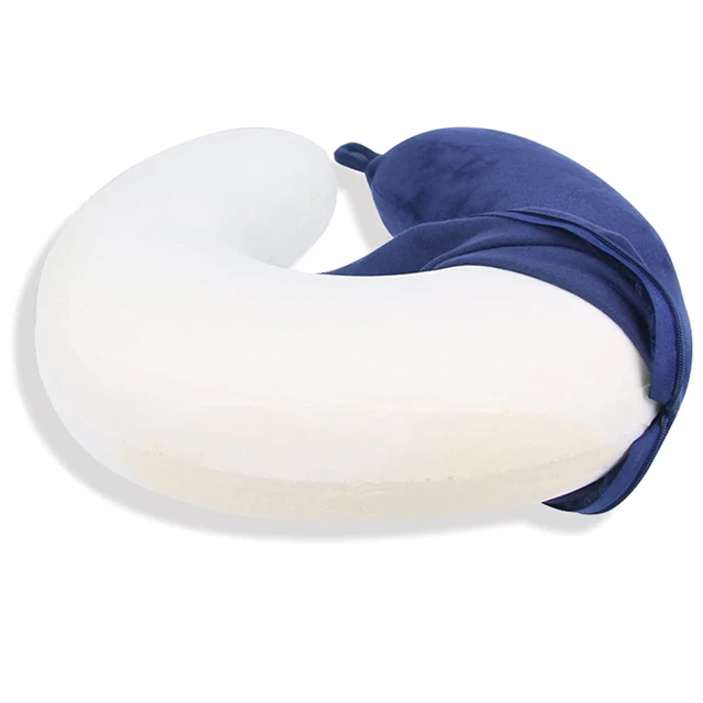 Cheap wholesale airplane memory foam travel pillow neck support pillow