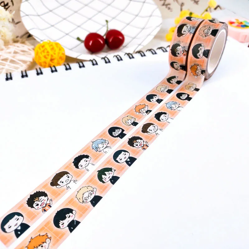 Мультяшная розовая наклейка в виде сердца для девочек односторонняя клейкая печатная коробка с лентой на заказ