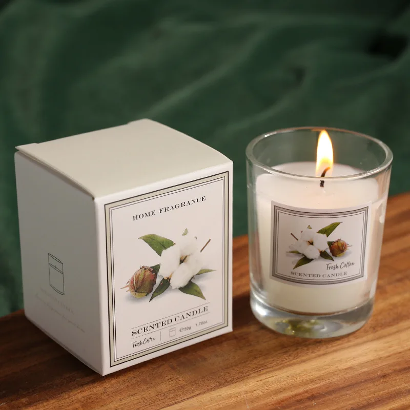 Luxury Private Label Soy Wax Scented Glass Candles With Natural Essential Fragrance Oil In Wholesale