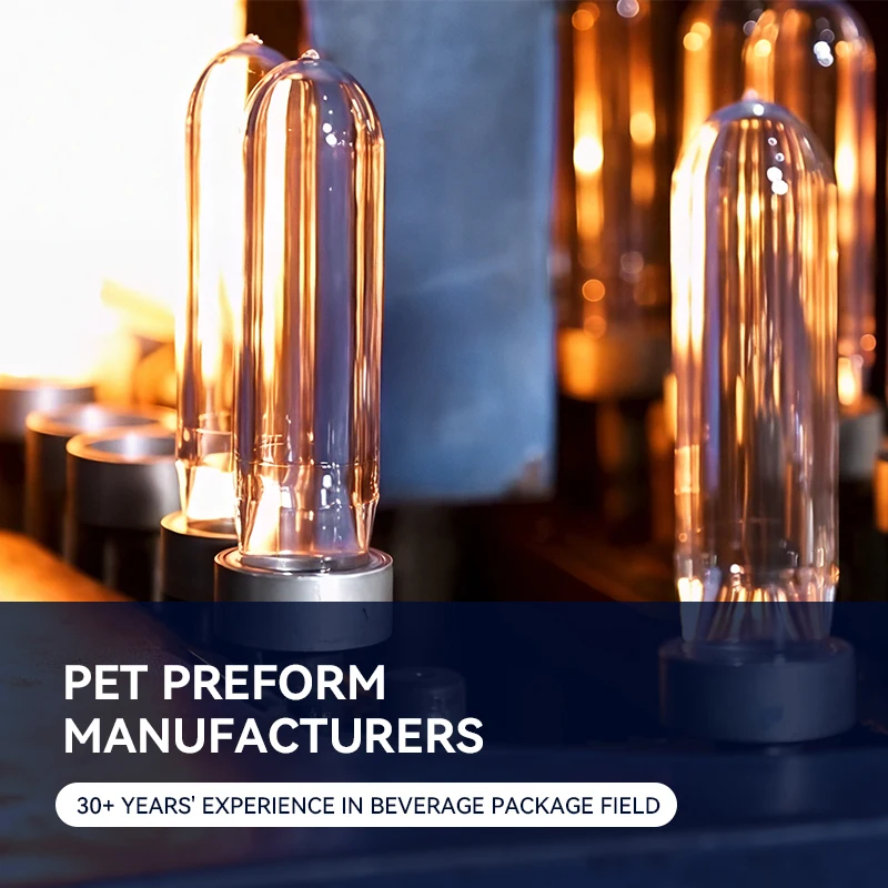 24mm 28mm 30mm Blue Pink Red Transparent Mineral Water Cosmetic Pet Preform for Cosmetics & Drinking Packaging