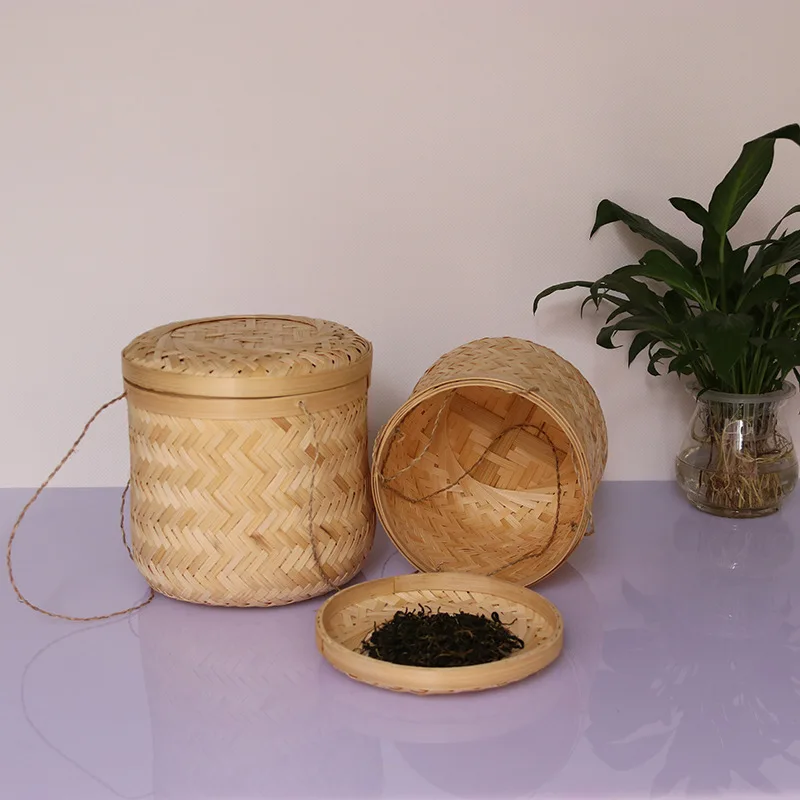 2024 Whosale originality custom luxury eco friendly natural bamboo weaving storage tea gift box packing