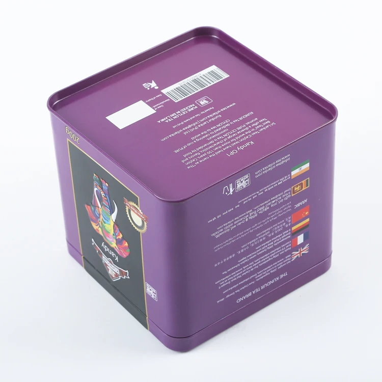 Small Square tin box tea packaging metal tin box custom