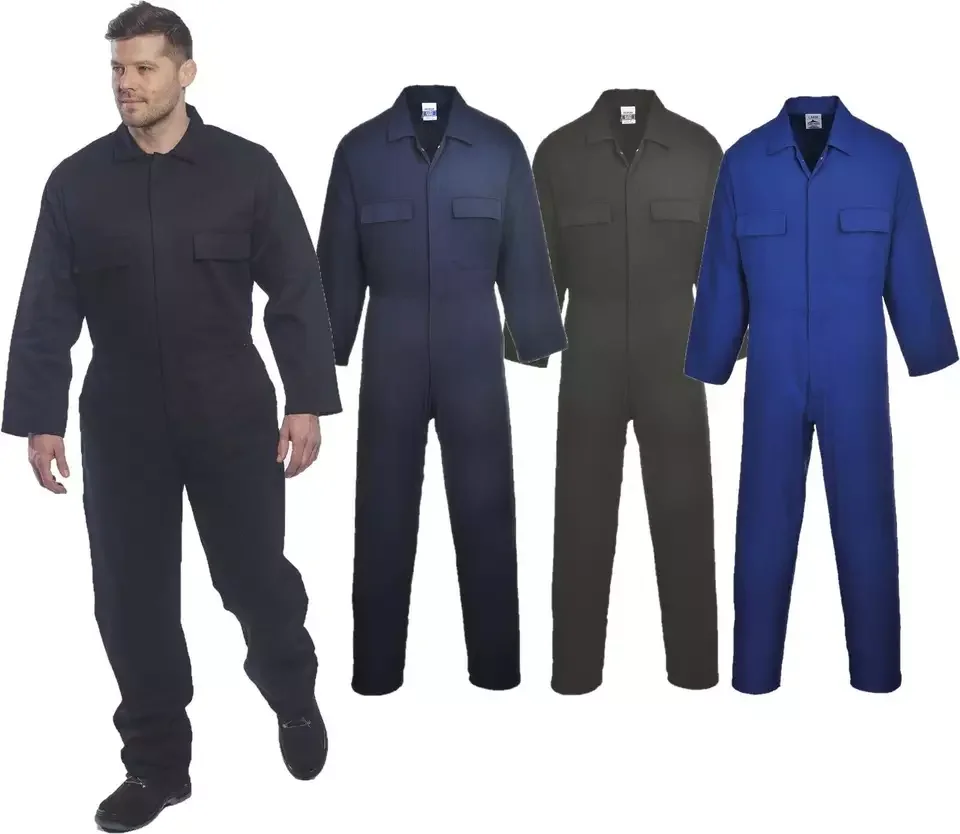 Wholesale in Stock Outdoor Industrial Work Wear Uniforms Cleaner Work Clothes Overalls Workwear Coverall for Mens