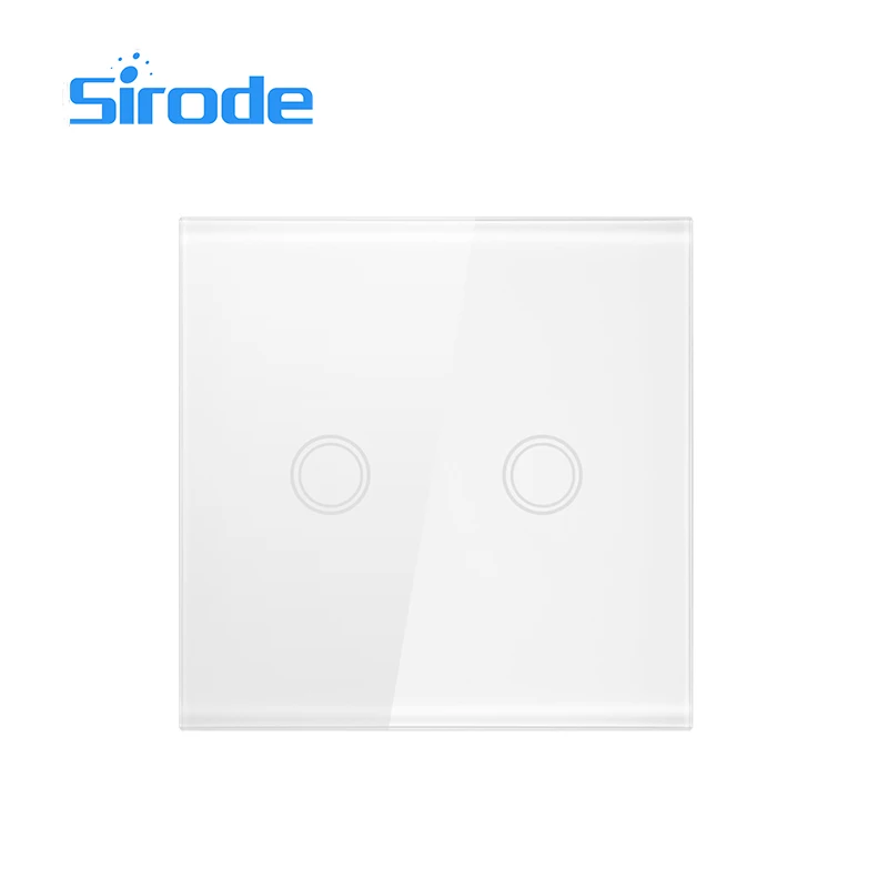 Умный настенный выключатель Sirode 1 комплект Wi-Fi Беспроводной Выключатель света из хрустального стекла дистанционное управление через