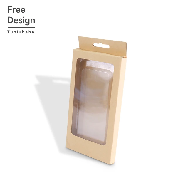 New Trending Biodegradable Display Commedity Shop Kraft Box With PVC Window