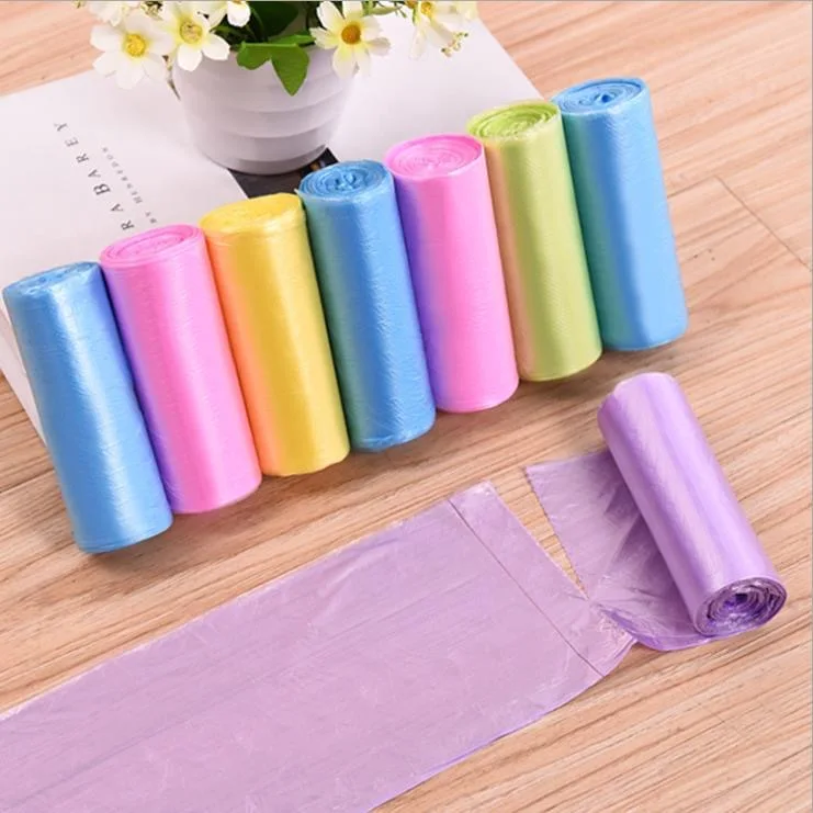 Stock Custom Colorful Plastic Disposable Trash Bag on Roll Bio Degradable Garbage Rubbish Bag organic trash bags recyclable