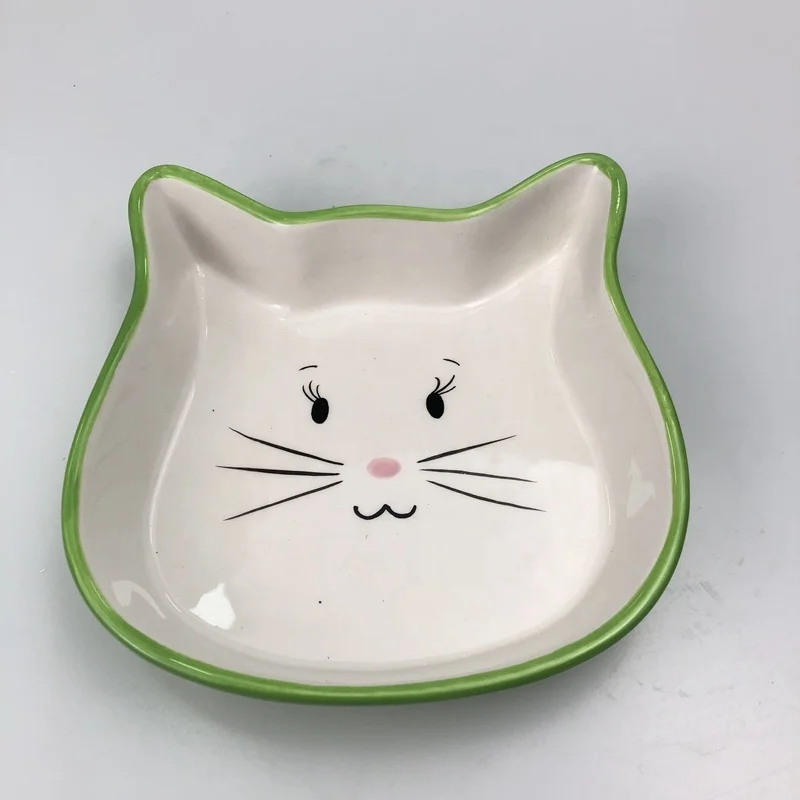 Custom ECO-Friendly ceramic kitty/cat pet bowls Pink
