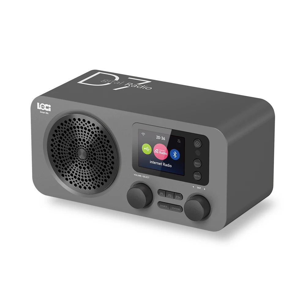 
D7 Home radio DAB Wifi internet radio 2.4inch TFT color display 