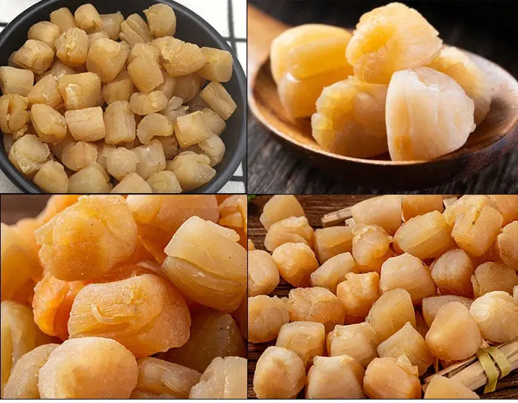 Wholesale High Quality Bulk Natural Air Dried Scallops without Shell Large Hotate Seafood for Refrigeration Storage