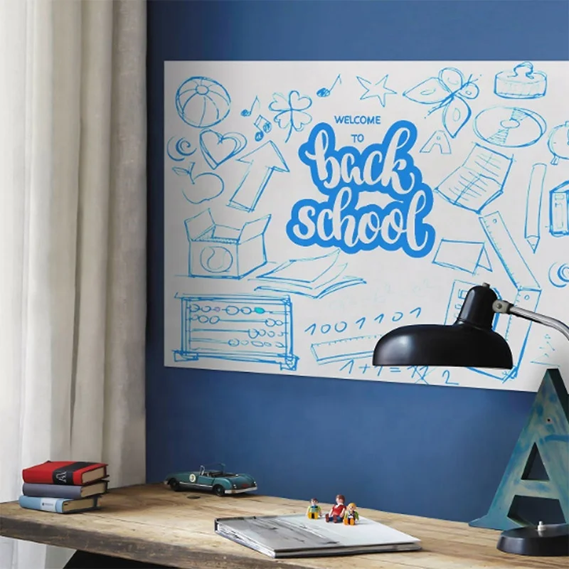 Customized Self-Adhesive Dry Magnetic Roll Board Flexible Reusable Whiteboard Sheet Wholesale Plastic Wall Sticker