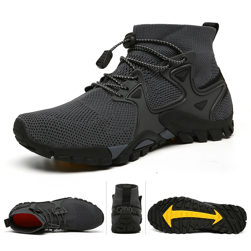 New Mesh Breathable Hiking Shoes Size 36-47 Mens Sneakers Outdoor Trail Trekking Mountain Climbing Sports Shoes For Male Summer