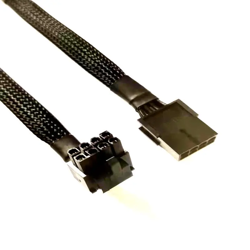 Low Profile 90 Degree 8pin Female to 8-pin male PCI-E GPU Power extension Cable