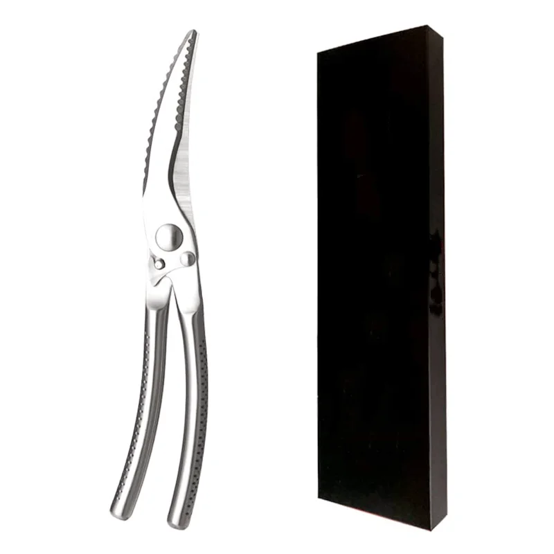 KINGWISE Yangjiang Manufacturer New All Purpose Full Fish Scissors Stainless Steel Chicken Bone Kitchen Scissor