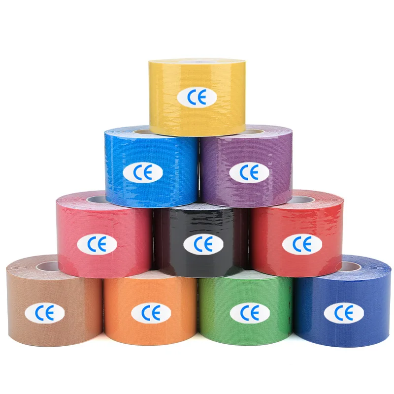 Wholesale Sports Safety Therapy Muscle Physiotherapy waterproof  Breathable Kinesiology Tape 5cm 10cm