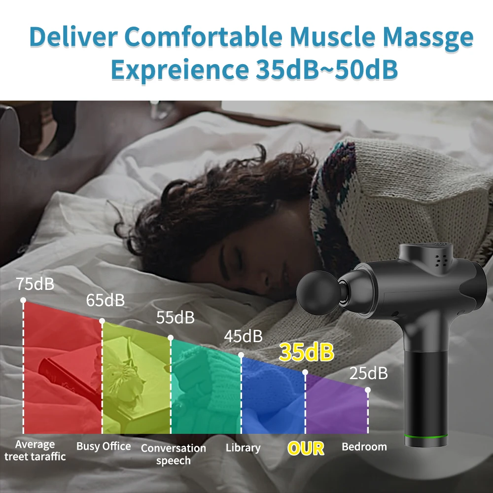 
Amazon Sports Vibrating Massage Body Gun Deep Muscle Massage Gun Equipment Dropshipping 
