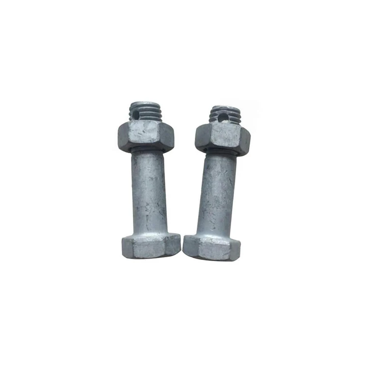 DIN933 DIN931 carbon steel HDG Cotter Pin-Lockable hex head hollow bolt