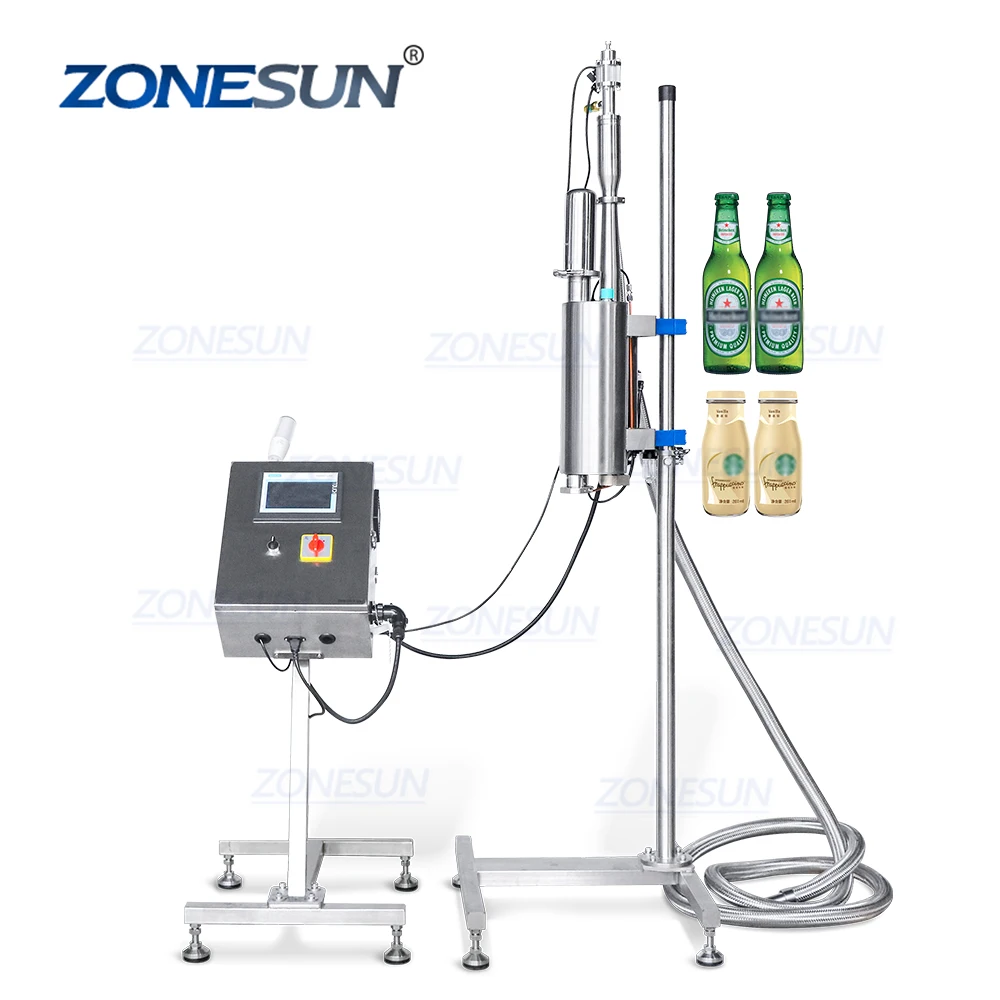 ZONESUN ZS-LN01 полностью автоматическая машина для сока пиво напитки растительное масло может бутылка жидкого азота заполнения дозировочная машина