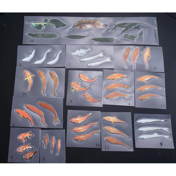 Новые идеи картины из смолы наклейки золотая рыбка 3D картина кристалл капля клей куб материал паста