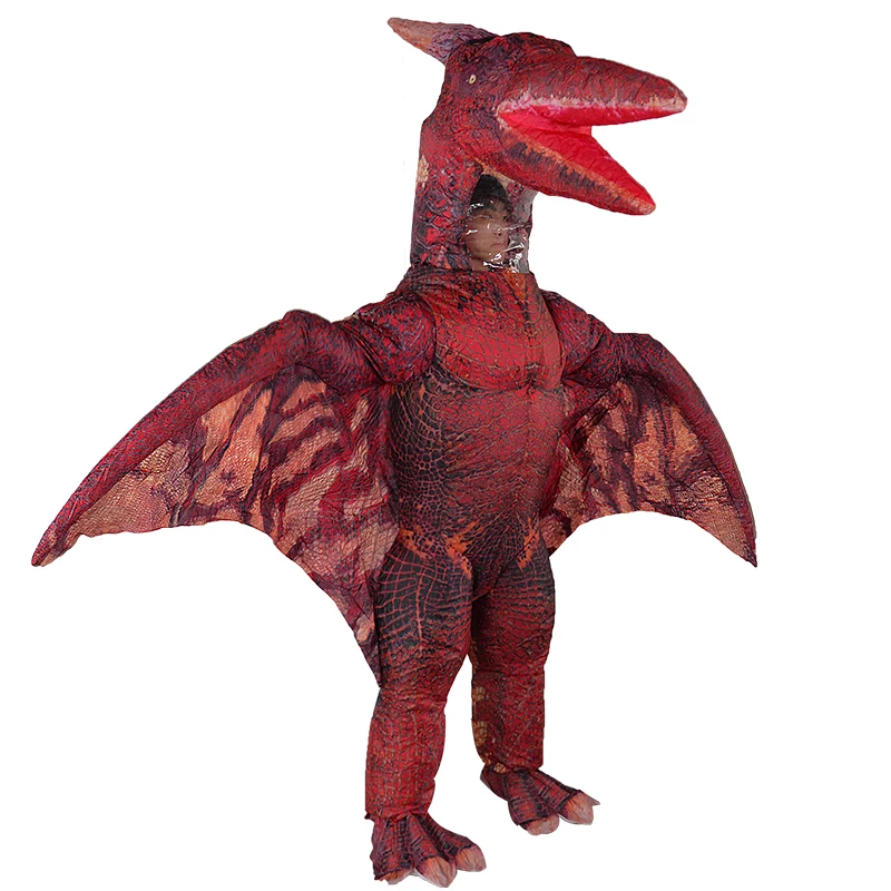 Red Pterosaur Costume latex body inflation suits T REX inflatable dinosaur costume