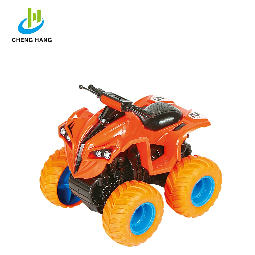 
8pcs 4WD Friction Powered Monster Truck Toys With Motorcycle ATV Toy 