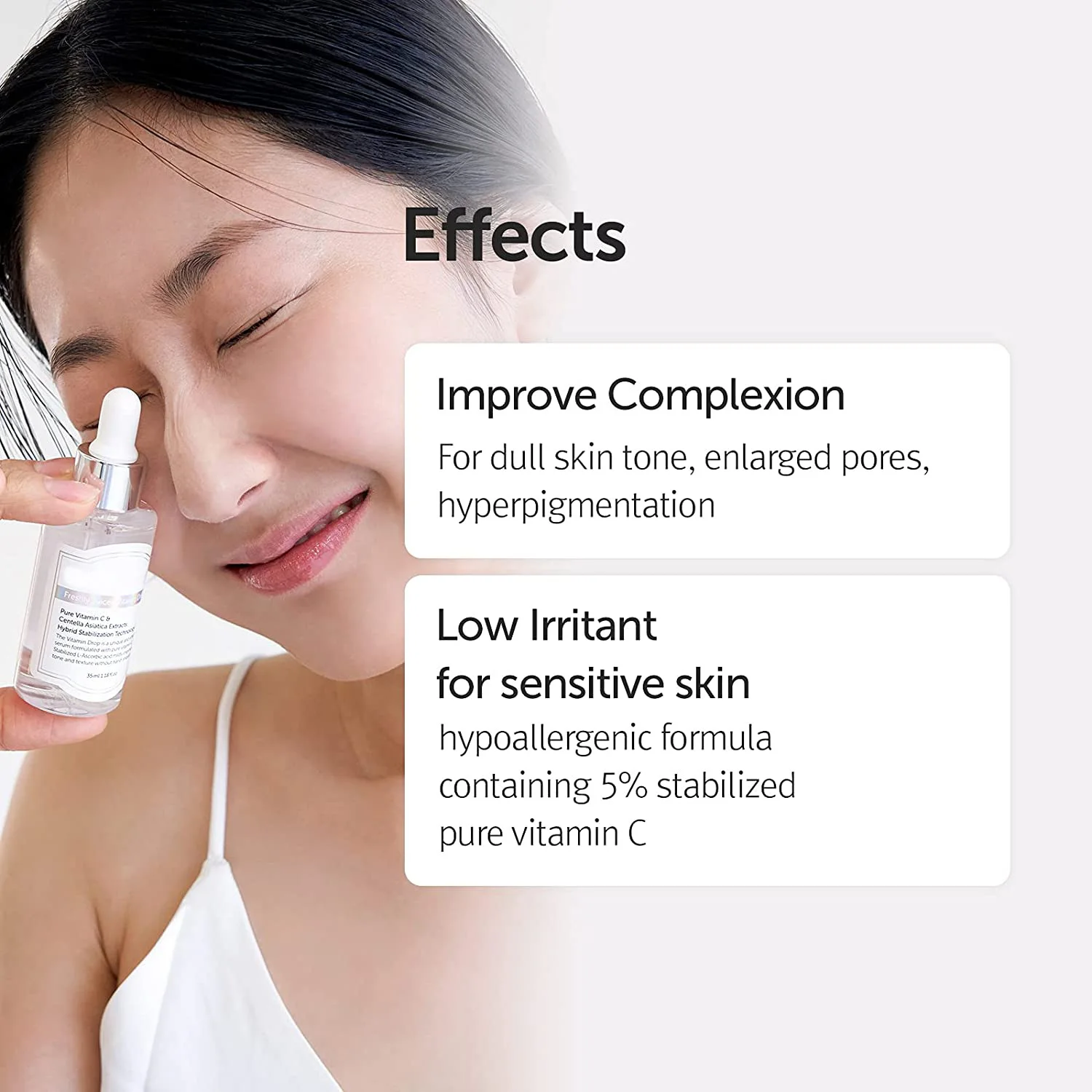 Private Label OEM Moisturizing Anti-wrinkle Hydrating Juiced Vitamin Drop with 5% Hypoallergenic pure vitamin C serum