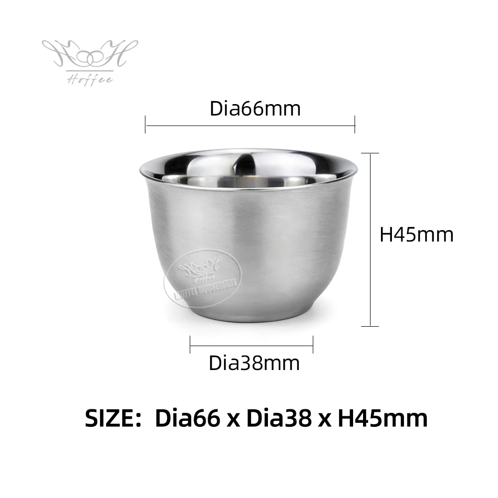 Unbreakable 80/50ml Mini Tea Cup Stainless Steel Double Wall Tiny Tasting Teacups Insulated Sake Tea Bowl Cup For Travel