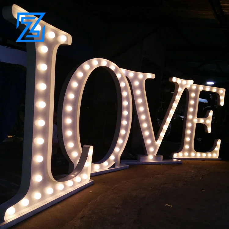 LED illuminated photography letters and heart wedding arch marquee letters for decorative events stage hire
