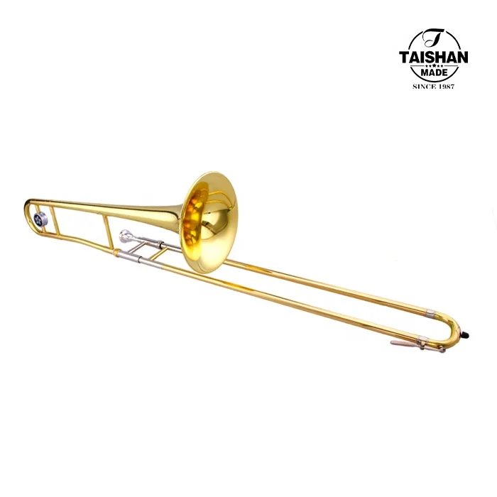 Popular bB tone Gold Lacquer Tenor Trombone With Brass Bell