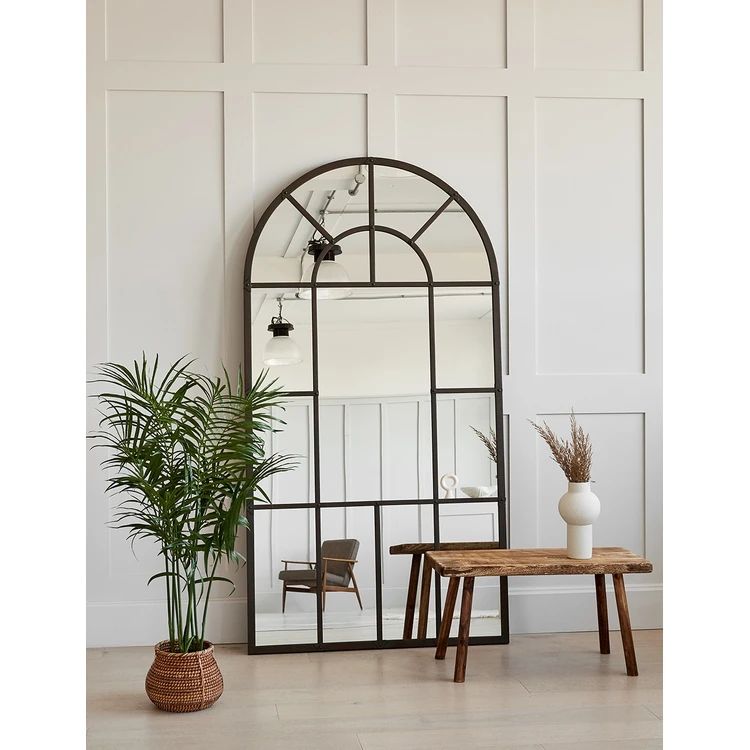 Modern Popular Window Designed Metal Framed Wall Mounted Large Mirrors for Livingroom