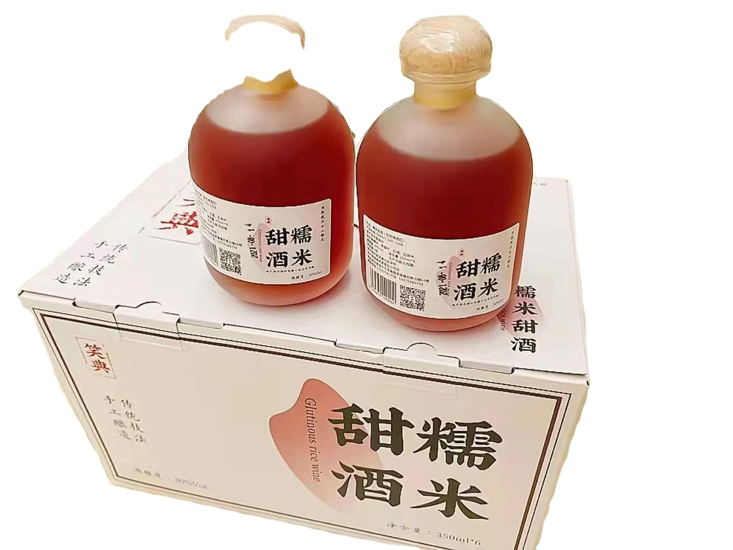 Creative 100ml 250ml 375ml 500ml Clear Empty Corked Beverage Juice Fruit Wine Glass Bottles with Cork Lid