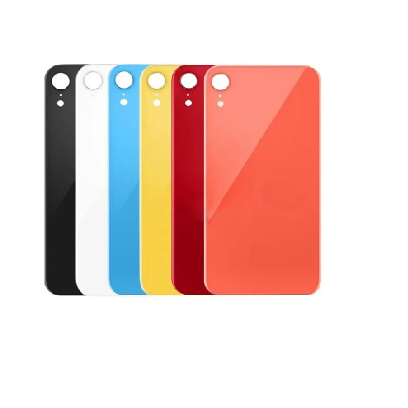 Стеклянная задняя крышка с большим отверстием для iPhone XR, задняя крышка аккумулятора, стекло для корпуса iPhone XR, задняя крышка аккумулятора