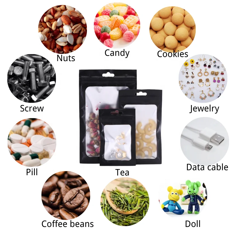 Custom Small Aluminum Foil Ziplock Phone Shell Data Cable Jewelry Cosmetic Mylar Packing Bags