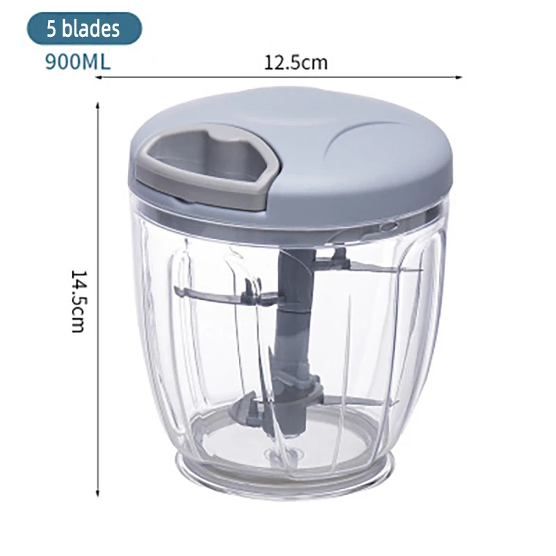 High Quality Vegetable Chopper Garlic Chopper Cutter Kitchen Gadgets Plastic Pp Bag Home Kitchen Fruit & Vegetable Tools 0.35kg