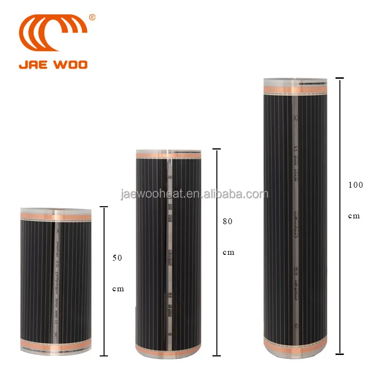 Thin Electric Floor Heating Film  Mat For Radiant Partial Drying, House Heating, And Educational Facility Heating