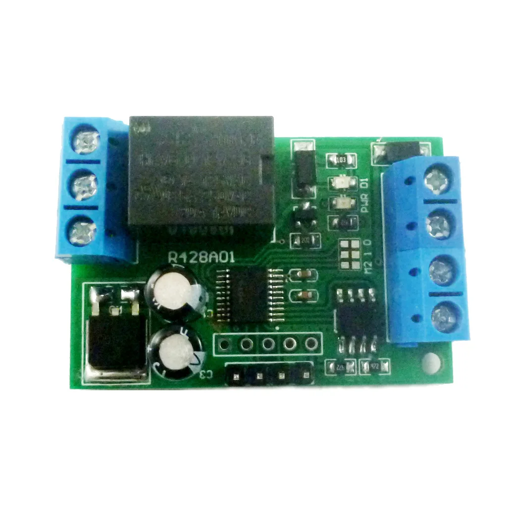 R428A01 ультра-маленький 12 В 1-канальный RS485 MODBUS RTU последовательный порт Многофункциональный релейный модуль PLC контроллер