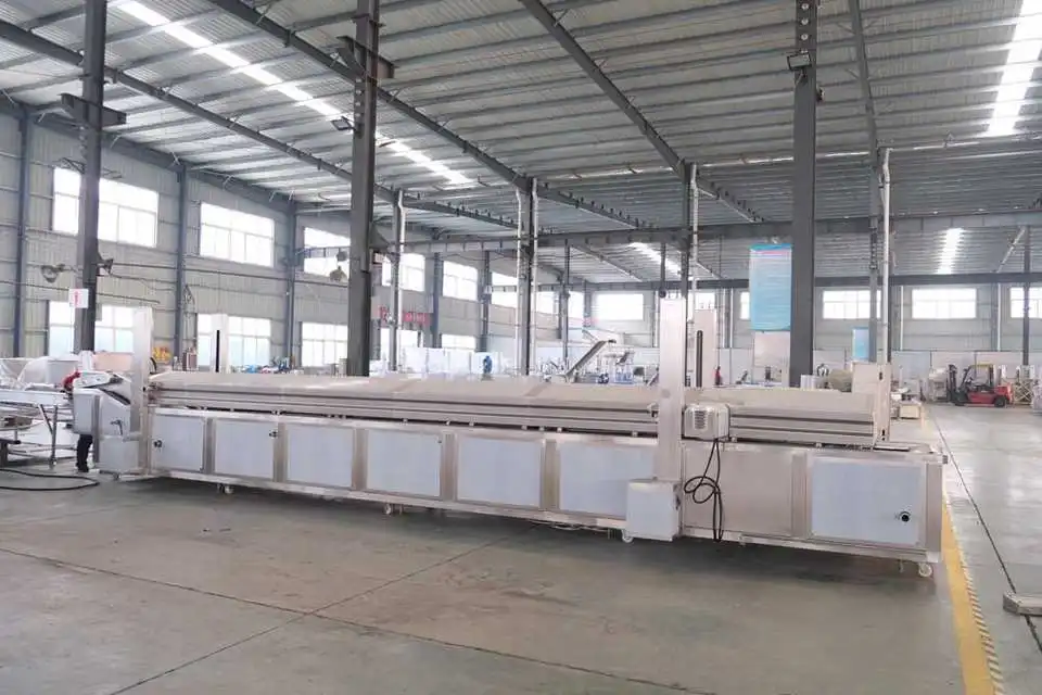 conveyor belt onion garlic frying machine commercial gas continuous frying machine donuts conveyor deep fryer