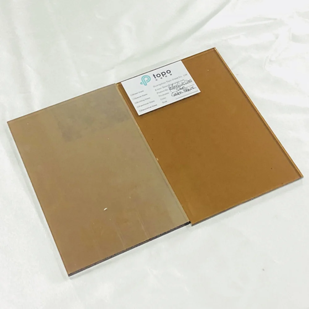
5mm 6mm Hot Sale Dark Bronze / Golden Bronze Reflective Glass for Building (R-GB) 