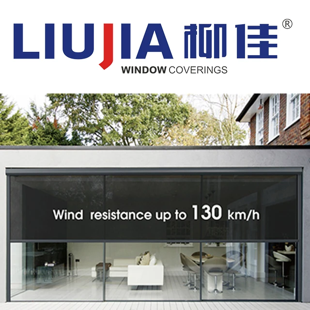 Automatic Remote Control Adjustable Smart Garden Blinds Anti-mosquito Shutter Zipper Track Screen Patio Outdoor Roller Blinds