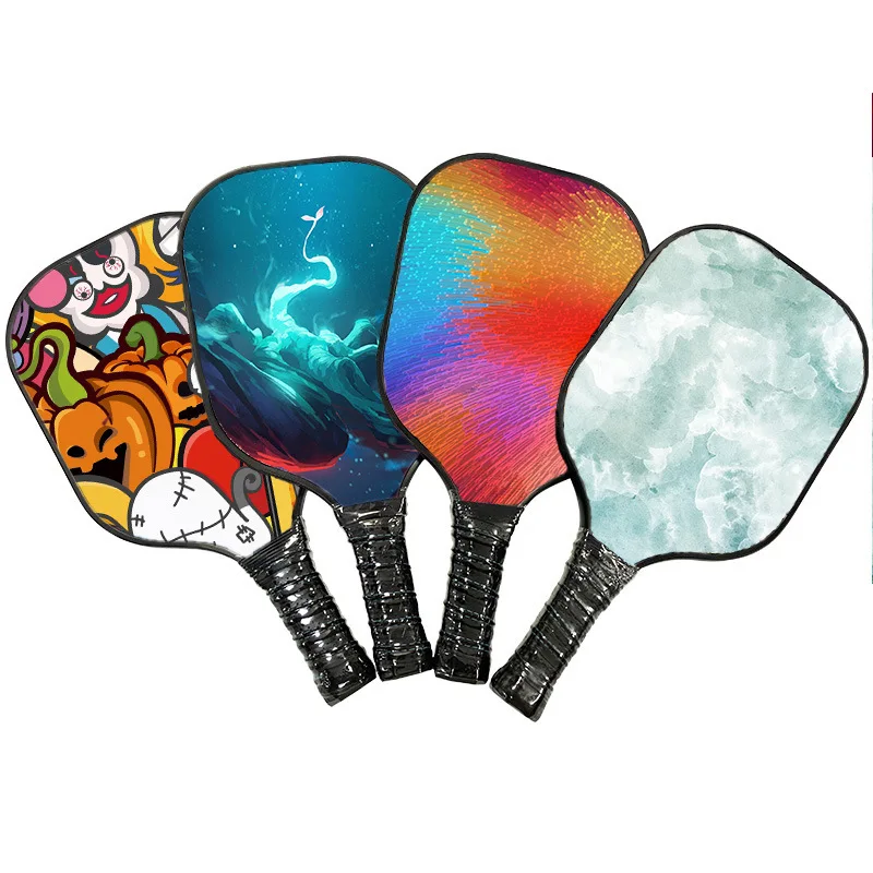 Cute outdoor style solid polymer honeycomb core pickleball paddle paddles elongated set
