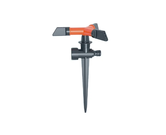 New Arrival Garden Sprinklers Automatic watering Grass Lawn Plastic Garden Three Arm Sprinkler With Spike