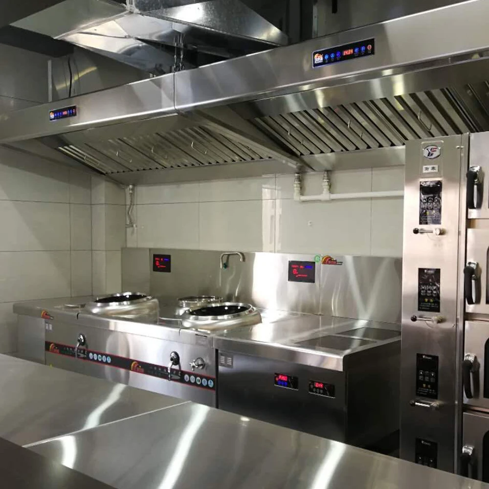  Двойная горелка электромагнитная плита вок с сзади горшок для китайской кухни кухонное оборудование 500 мм сковорода 15KW