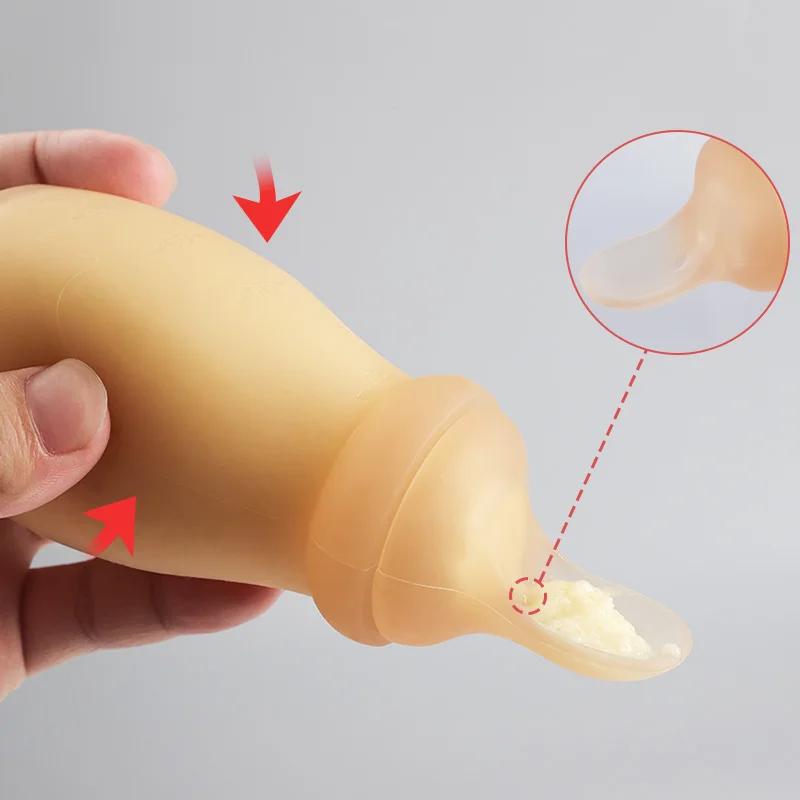 Silicone Baby Products Custom baby spoon feeder bottle factory customization with brand logo