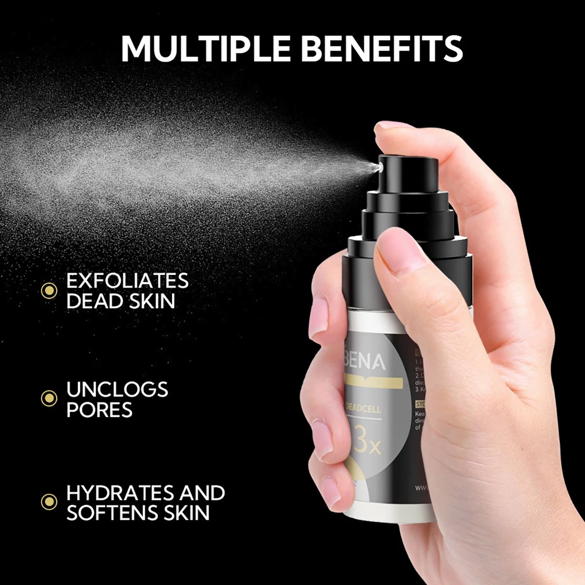 LANBENA Natural aloe vera extract exfoliating spray for Rough, Dry, Cracked Firming Skin 30ml 1.01Oz