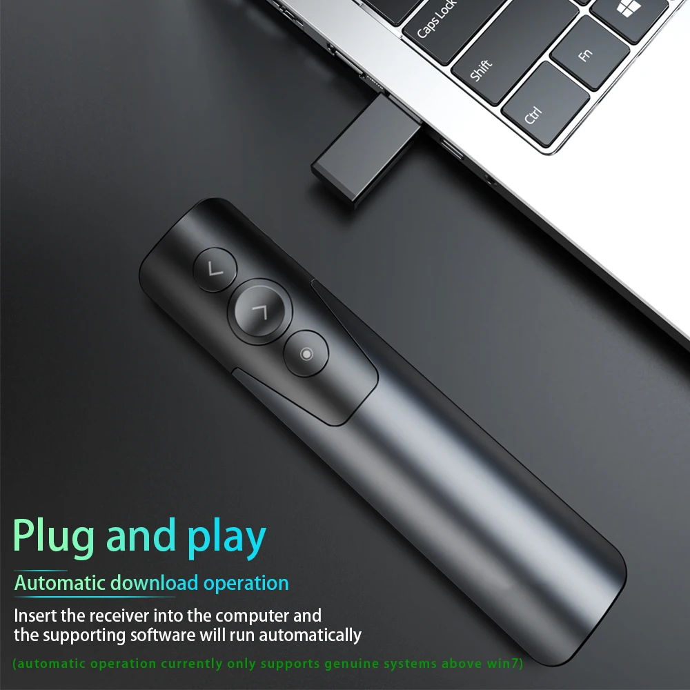 Spotlight Wireless Presenter Remote with Air Mouse,TF card, PPT Powerpoint Laser Pointer Presentation for Meeting